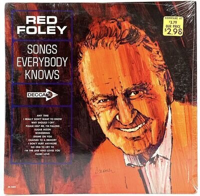 Red Foley Songs Everybody Knows Decca Vinyl LP DL 4603 Vinyl LP Record