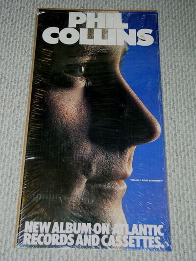 Phil Collins Hello I Must Be Going Promo Poster Vintage