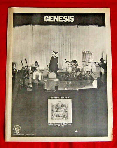 GENESIS SELLING ENGLAND BY THE POUND ALBUM 1973 ORIGINAL VINTAGE POSTER ADVERT