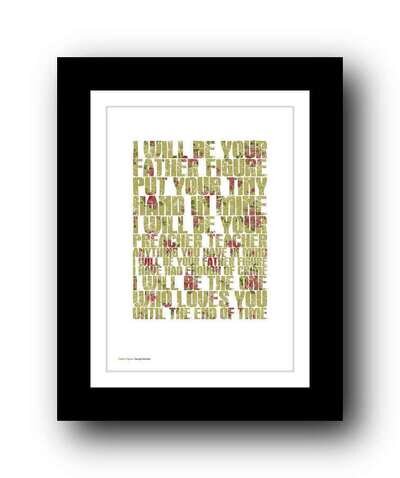 ❤ GEORGE MICHAEL ❤ Father Figure - song lyrics poster art print wham #17