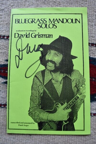 David Grisman Bluegrass Mandolin Solos . Autographed