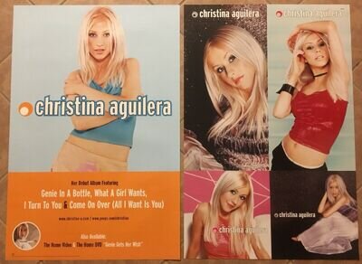 CHRISTINA AGUILERA Big 24x36 DOUBLE SIDED PROMO POSTER of 1999 CD NEVER DISPLAYD