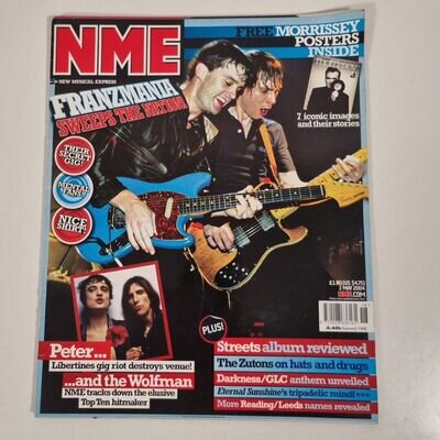 NME - 1 May 2004 - FREE 7 x MORRISSEY page Posters The Mozfather 8 page pull-out