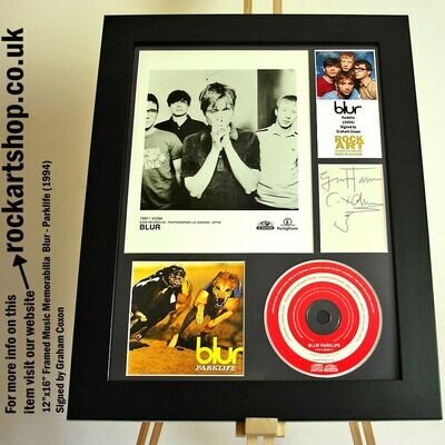 Blur SIGNED GRAHAM COXON Parklife Autographed Framed Britpop *WORLD SHIP