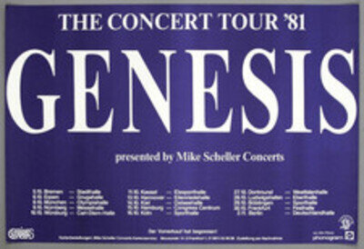 GENESIS – rare vintage original 1981 German concert tour poster ABACAB