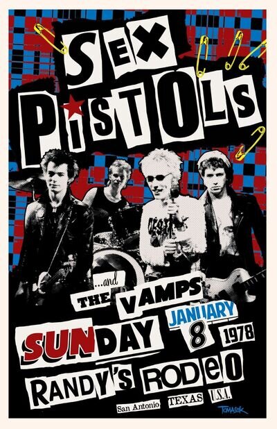 "SEX PISTOLS " Iconic 1978 Concert Poster Various Sizes