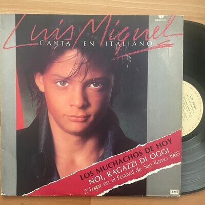 LUIS MIGUEL Canta En Italiano NM VINYL 1985 LP MEXICO