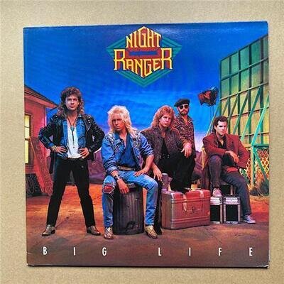 NIGHT RANGER BIG LIFE LP 1987 - Nice clean copy with insert, no label on one sid