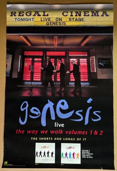 GENESIS-"LIVE. THE WAY WE WALK" Promo Poster 1993 20 x 30 (Phil Collins)