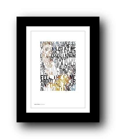 ❤ GEORGE MICHAEL ❤ Jesus To A Child - song lyrics poster art print wham #28