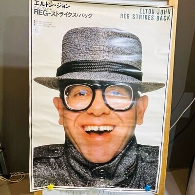 Elton John / Reg Strikes Back 1988 Japan Original Promo Poster B2 20x28in