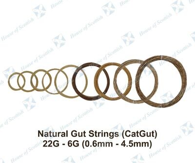 NATURAL GUT SNARES DOUBLE BASS CATGUT STRINGS, SHEEP GUT LINE FOR LONGCASE CLOCK