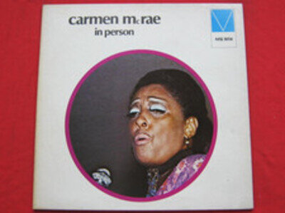 Carmen McRae In Person LP Mainstream MSL1014 EX/VG 1973 there is half a ring mar