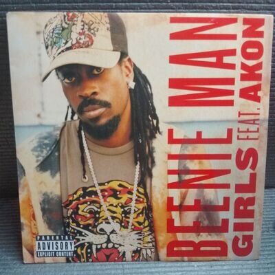 BEENIE MAN Feat. Akon - Girls 7" Vinyl Single + Picture Sleeve 2008