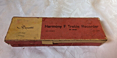 Vintage Rosetti Harmony F Treble Wooden Recorder - Made In Germany.