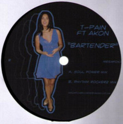 T-Pain Feat. Akon - Bartender (Remix) - UK Promo 12" Vinyl - 2007 - Megafox