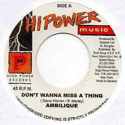 Ambelique - Don't Wanna Miss A Thing (7")