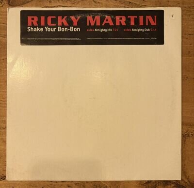 Ricky Martin - Shake Your Bon Bon - UK Promo 12" Vinyl - 1999 - Columbia