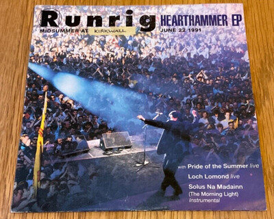 RUNRIG: Hearthammer 1991 4 Track 7" Vinyl EP Chrysalis (CHS3754) EX