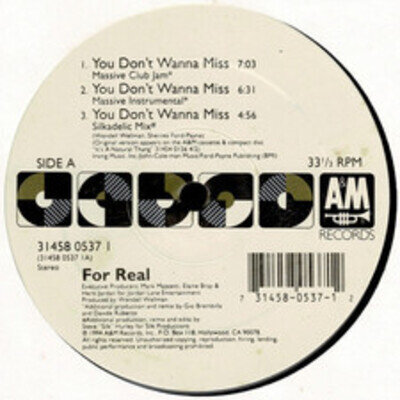 For Real - You Don't Wanna Miss (12") (Very Good Plus (VG+)) A&M Records - 31458