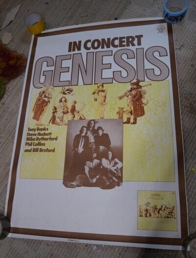 Genesis Trick of the Tail original Genuine Tour poster 1976 approx 24" x 35"