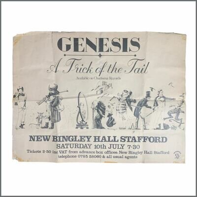 Genesis 1976 Concert Poster New Bingley Hall Stafford (UK)