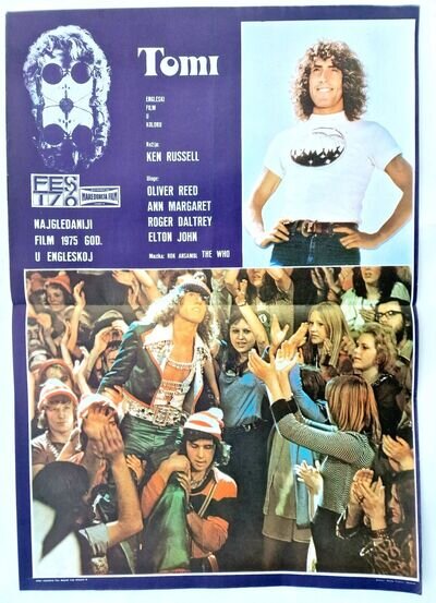 TOMMY ELTON JOHN ROGER DALTREY MARGRET TINA TURNER THE WHO 1976 YU MOVIE POSTER