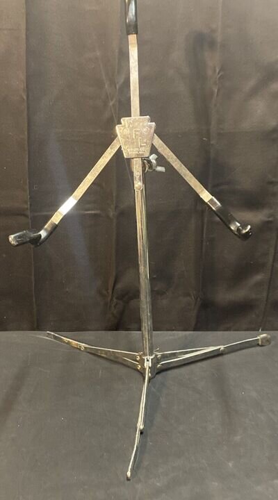 LUDWIG Flat Base Snare Drum Stand Holder 60s Vtg Cast Leg Joint Needs Feet