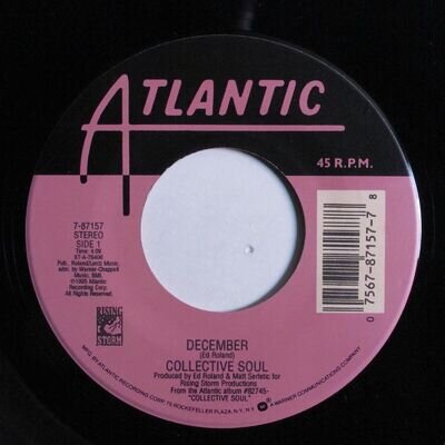 Alternative 45 COLLECTIVE SOUL December ATLANTIC with jukebox tag HEAR d