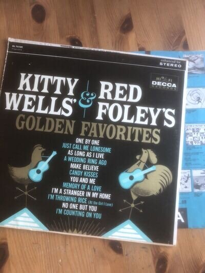 Red Foley Kitty Wells Golden Favorites USA Decca Original LP Excellent