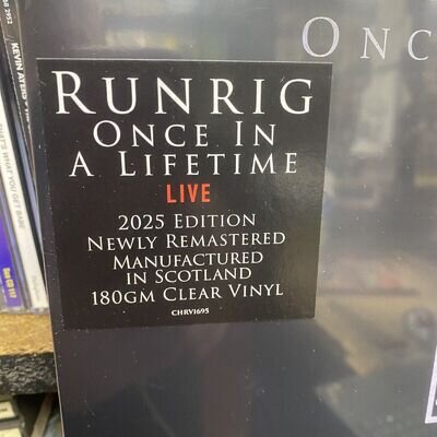 RUNRIG - Once in a Lifetime (2025 REISSUE) NEW CLEAR VINYL LP. SEALED NEW LIVE