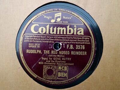 GENE AUTRY - Rudolph, The Red Nosed Reindeer / Santa, Santa, Santa 78 rpm disc