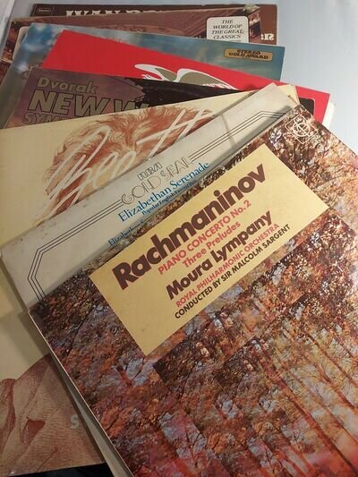 Bundle 8 classical vinyl lps Grieg brahms Beethoven handel Tchaikovsky