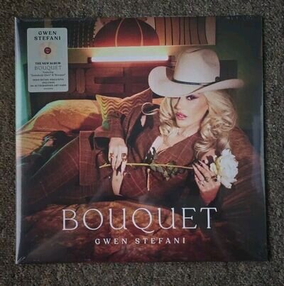 GWEN STEFANI BOUQUET LP VINYL LIMITED CHAMPAGNE COLOR WITH SIGNED PRINT NEW RARE