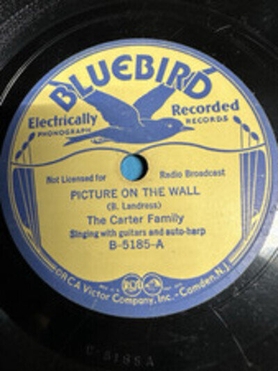 CARTER FAMILY - Picture On The Wall/Amber Tresses - BLUEBIRD LABEL 78