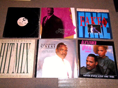 6 x 12" Alexander O'Neal Vinyl Record Collection. 80's SOUL..JOBLOT