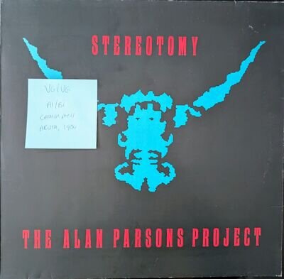 The Alan Parsons Project Stereotomy Vinyl Record VG/VG 209050 1984