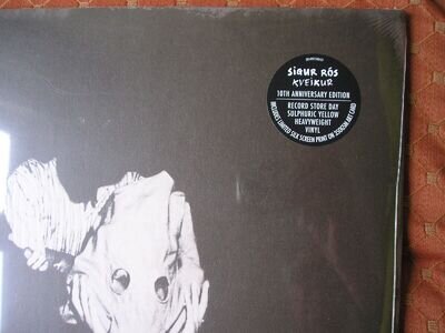 SIGUR ROS KVEIKUR RSD 10th ANNIVERSARY HEAVY DBL YELLOW VINYL+SILKSCREEN PRINT