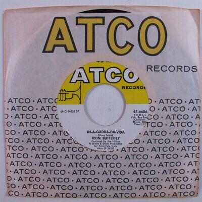 Rock 45 IRON BUTTERFLY In-A-Gadda-Da-Vida ATCO VG+/VG++ HEAR d