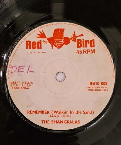 The Shangri-Las, Remember (walking in the Sand), Red Bird, 1964 7" 45rpm VG+