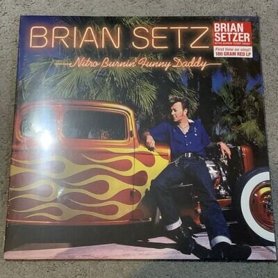 Nitro Burnin' Funny Daddy by Brian Setzer Red Vinyl Record, 2021 New Sealed