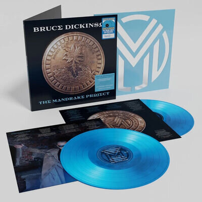 BRUCE DICKINSON THE MANDRAKE PROJECT BLUE VINYL +SIGNED PRINT SEALED IRON MAIDEN