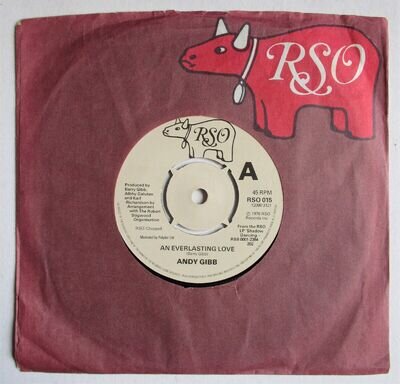 Andy Gibb – 7" UK 45 - An Everlasting Love - 1978 - RSO 015 - C/S - EX/VG