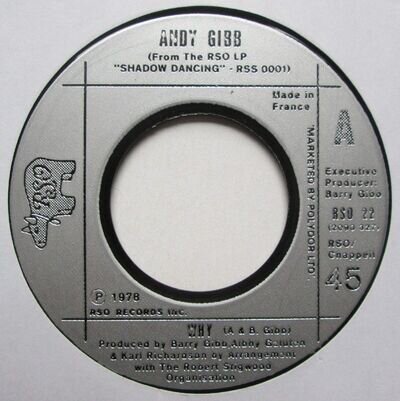 Andy Gibb - 7" - Why - 1978 - Made In France - RSO 22 - LC - NWS - VG/M