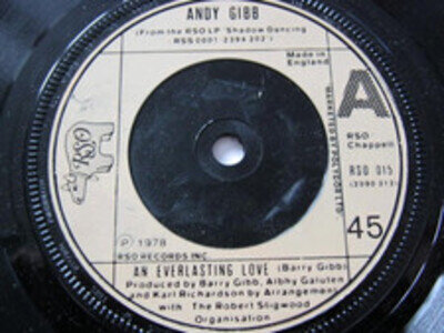 Andy Gibb An Everlasting Love 7" RSO RSO015 EX 1977 An Everlasting Love/I Just W