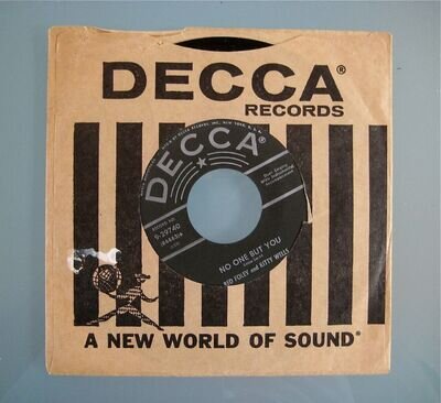 RED FOLEY & KITTY WELLS : NO ONE BUT YOU / YOU & ME : DECCA 29740 : 45 : 1955