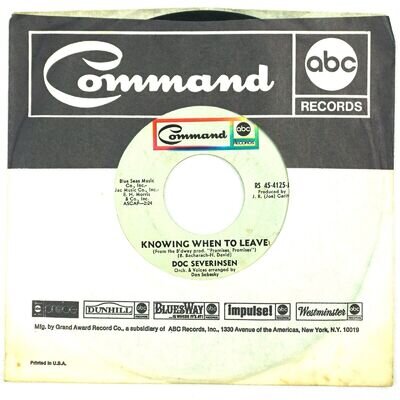 Doc Severinsen - Knowing When To Leave (Command Records) 7" Single (RS 45-4125)