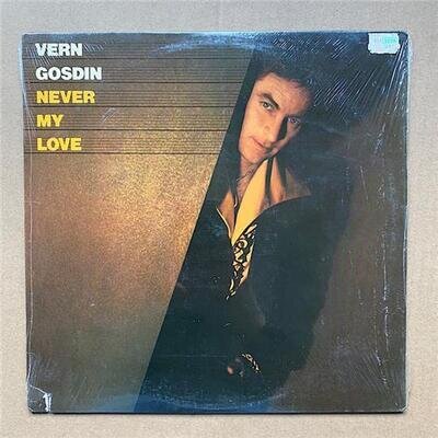 VERN GOSDIN NEVER MY LOVE LP 1978 -still sealed - saw cut in cover/sticker on sh