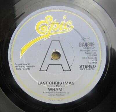 WHAM Last Christmas/Everything She Wants Epic 7" 1984