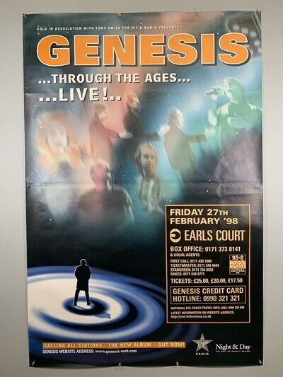 Genesis Poster Original Promo Through The Ages Live Earls Court London 1998